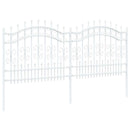 vidaXL Kerti Kerítés KAMPEN 240 x 140 cm Mesh Porszórt Acél Fehér