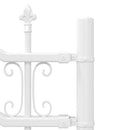 vidaXL Kerti Kerítés KAMPEN 240 x 166 cm Mesh Porszórt Acél Fehér