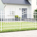 vidaXL Kerti Kerítés KAMPEN 240 x 166 cm Mesh Porszórt Acél Fehér