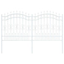 vidaXL Kerti Kerítés KAMPEN 240 x 166 cm Mesh Porszórt Acél Fehér