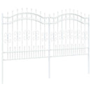 vidaXL Kerti Kerítés KAMPEN 240 x 166 cm Mesh Porszórt Acél Fehér