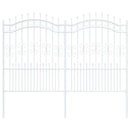 vidaXL Kerti Kerítés Fehér 190 cm Porszórt Acél