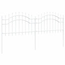 vidaXL Kerti Kerítés Fehér 190 cm Porszórt Acél