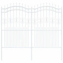 vidaXL Kerti Kerítés KAMPEN 240 x 228 cm Mesh Porszórt Acél Fehér