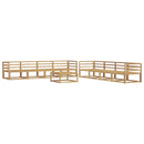 vidaXL Kültéri kanapé szett 9 pcs Fehér 79 x 79 x 37 cm Tömör Akácfa