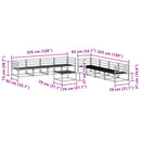vidaXL Kültéri kanapé szett 9 pcs Fehér 79 x 79 x 37 cm Tömör Akácfa