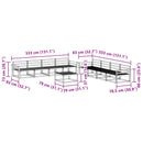 vidaXL Kültéri kanapé szett 9 pcs Fehér 79 x 79 x 37 cm Tömör Akácfa