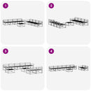 vidaXL Kültéri kanapé szett 9 pcs Fehér 79 x 79 x 37 cm Tömör Akácfa