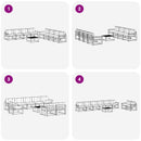 vidaXL Kültéri kanapé szett 9 pcs Fehér és Világosszürke