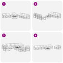 vidaXL Kültéri kanapé szett 9 pcs Fehér és Világosszürke
