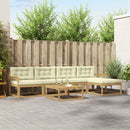vidaXL Kültéri kanapé szett 6 pcs Fehér és Krém színű 79 x 79 x 37 cm