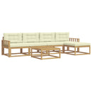 vidaXL Kültéri kanapé szett 6 pcs Fehér és Krém színű 79 x 79 x 37 cm