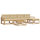 vidaXL Kültéri kanapé szett 6 pcs Fehér és Bézs 79 x 79 x 37 cm
