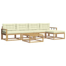 vidaXL Kültéri kanapé szett 6 pcs Fehér és Krém színű 79 x 79 x 37 cm