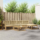 vidaXL Kültéri kanapé szett 6 pcs Fehér és Bézs 79 x 79 x 37 cm