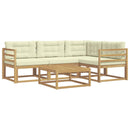 vidaXL Kültéri kanapé szett 5 pcs Fehér és Krém színű 79 x 79 x 37 cm
