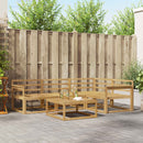 vidaXL Kültéri kanapé szett 5 pcs Fehér 79 x 79 x 37 cm Tömör Akácfa