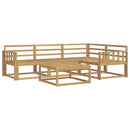 vidaXL Kültéri kanapé szett 5 pcs Fehér 79 x 79 x 37 cm Tömör Akácfa
