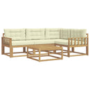 vidaXL Kültéri kanapé szett 5 pcs Fehér és Krém színű 79 x 79 x 37 cm