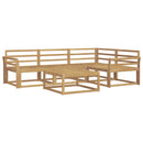 vidaXL Kültéri kanapé szett 5 pcs Fehér 79 x 79 x 37 cm Tömör Akácfa