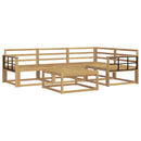 vidaXL Kültéri kanapé szett 5 pcs Fehér 79 x 79 x 37 cm Tömör Akácfa