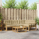 vidaXL Kültéri kanapé szett 5 pcs Fehér és Bézs 79 x 79 x 37 cm