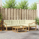 vidaXL Kültéri kanapé szett 5 pcs Fehér és Krém színű 79 x 79 x 37 cm