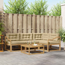 vidaXL Kültéri kanapé szett 5 pcs Fehér és Bézs 79 x 79 x 37 cm
