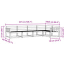 vidaXL Kültéri kanapé szett 5 pcs Fehér 327 x 168,5 x 73 cm