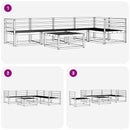 vidaXL Kültéri kanapé szett 6 pcs Fehér 79 x 79 x 37 cm Tömör Akácfa