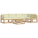 vidaXL Kültéri kanapé szett 6 pcs Fehér és Krém színű 79 x 79 x 37 cm