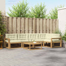 vidaXL Kültéri kanapé szett 6 pcs Fehér és Krém színű 79 x 79 x 37 cm