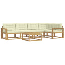 vidaXL Kültéri kanapé szett 6 pcs Fehér és Krém színű 79 x 79 x 37 cm