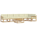 vidaXL Kültéri kanapé szett 7 pcs Fehér és Krém színű 79 x 79 x 37 cm