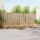 vidaXL Kültéri kanapé szett 7 pcs Fehér 79 x 79 x 37 cm Tömör Akácfa