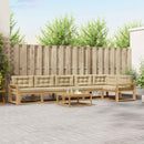vidaXL Kültéri kanapé szett 7 pcs Fehér és Bézs 79 x 79 x 37 cm