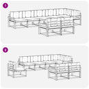 vidaXL Kültéri kanapé szett 6 db Fehér és Antracitszürke Poliészter