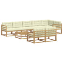 vidaXL Kültéri kanapé szett 9 pcs Fehér és Krém színű 79 x 79 x 37 cm
