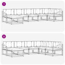 vidaXL Kültéri kanapé szett 7 db Fehér és Antracitszürke