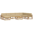 vidaXL Kültéri kanapé szett 9 db Fehér és Bézs