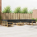 vidaXL Kültéri kanapé szett 11 db Fehér és Antracitszürke