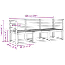 vidaXL Kültéri kanapé szett 3 pcs Fehér 185,5 x 63 x 73 cm