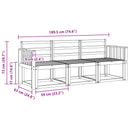 vidaXL Kültéri kanapé szett 3 pcs Fehér 189,5 x 63 x 73 cm