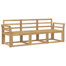 vidaXL Kültéri kanapé szett 3 pcs Fehér 194 x 63 x 73 cm Tömör Akácfa