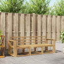 vidaXL Kültéri kanapé szett 3 pcs Fehér 197,5 x 63 x 73 cm