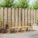 vidaXL Kültéri kanapé szett 3 pcs Fehér 189,5 x 63 x 73 cm