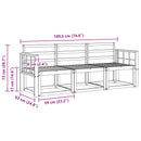 vidaXL Kültéri kanapé szett 3 pcs Fehér 189,5 x 63 x 73 cm