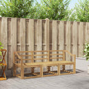 vidaXL Kültéri kanapé szett 3 pcs Fehér 185,5 x 63 x 73 cm