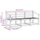vidaXL Kültéri kanapé szett 3 pcs Fehér 185,5 x 63 x 73 cm