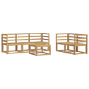 vidaXL Kültéri kanapé szett 6 pcs Fehér 59 x 59 x 37 cm Tömör Akácfa
